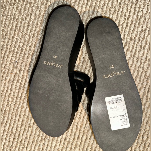 J SLIDES QUIRKY PLATFORM SANDAL SIZE 8 1/2 NWT BLACK - Picture 10 of 11